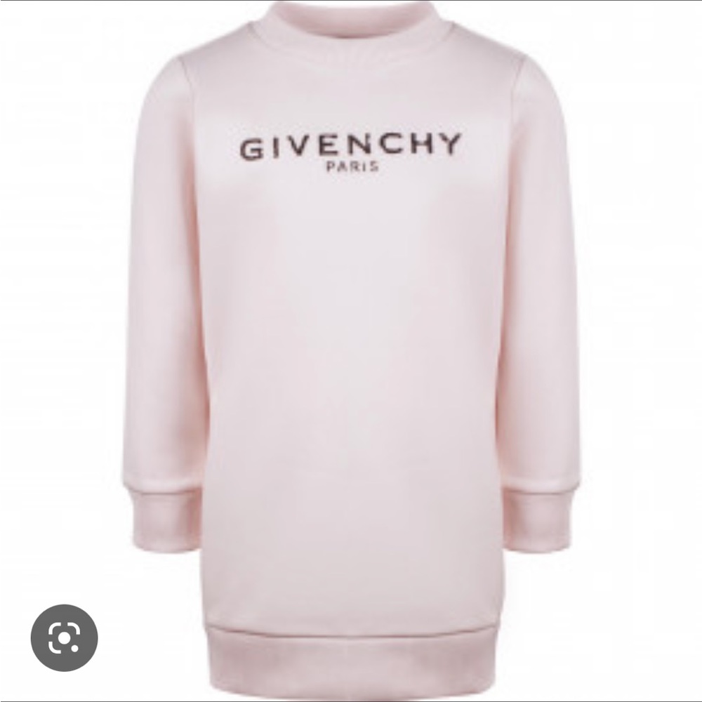 Light pink size girls 12+ sweatshirt dress authentic Givenchy logo long sleeve
